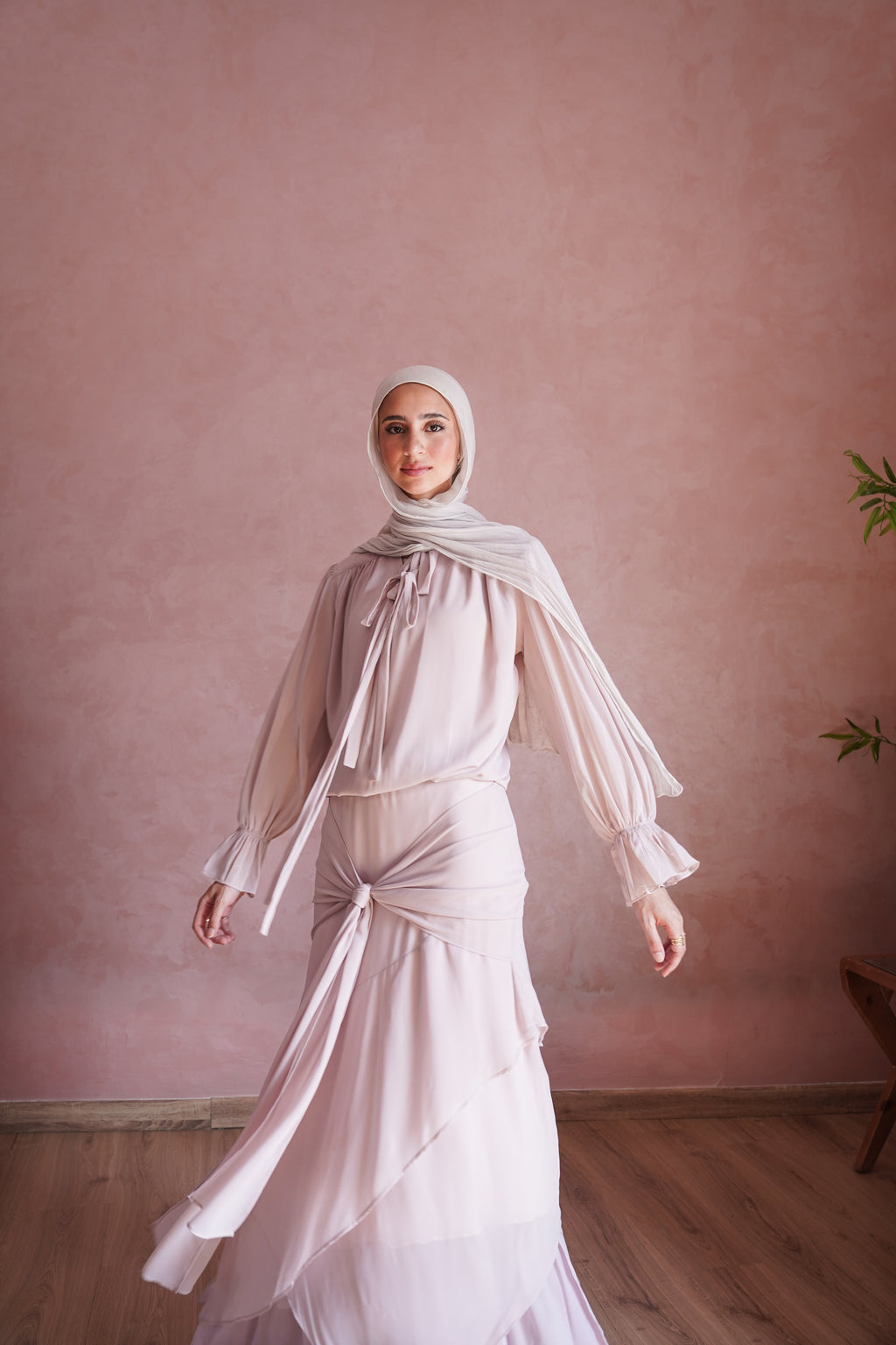 Chiffon Skirt in Pink