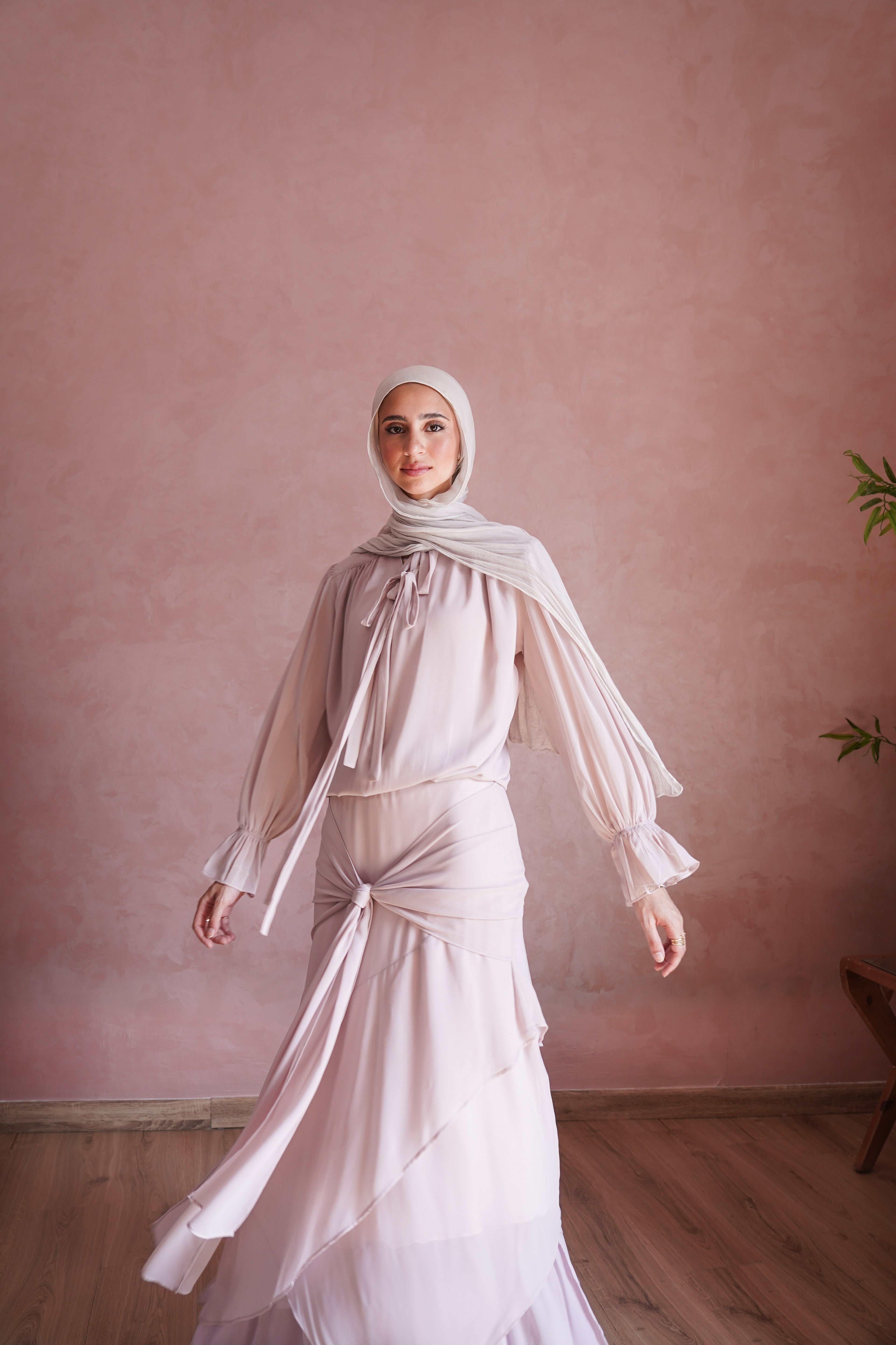 Chiffon Skirt in Pink