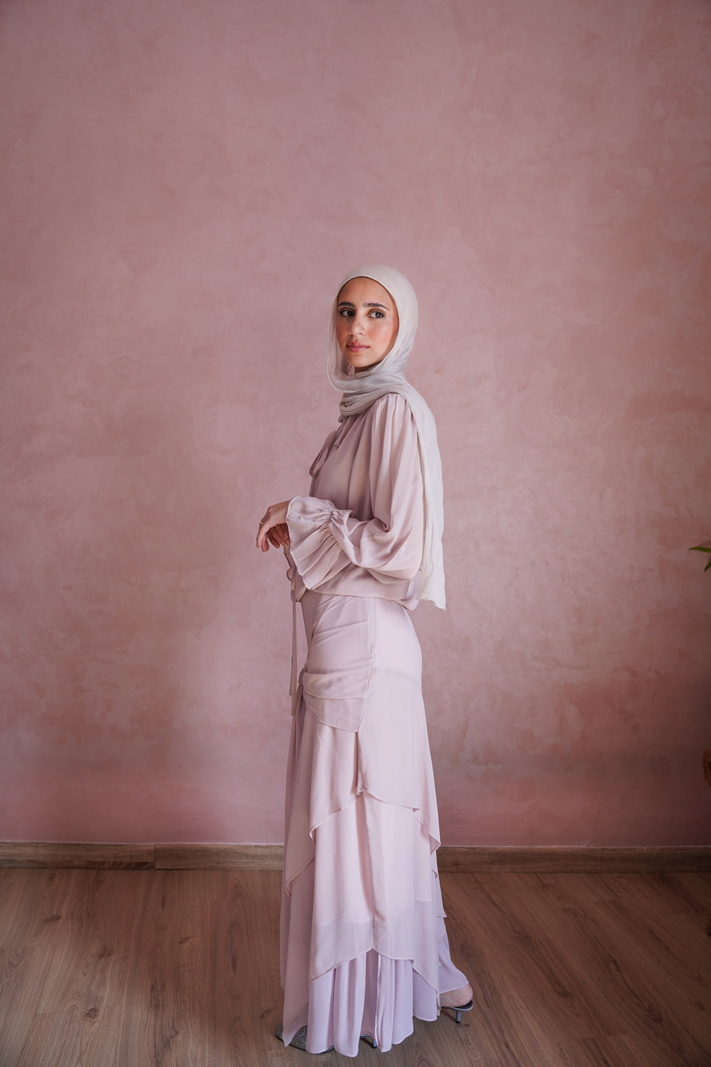 Chiffon Skirt in Pink