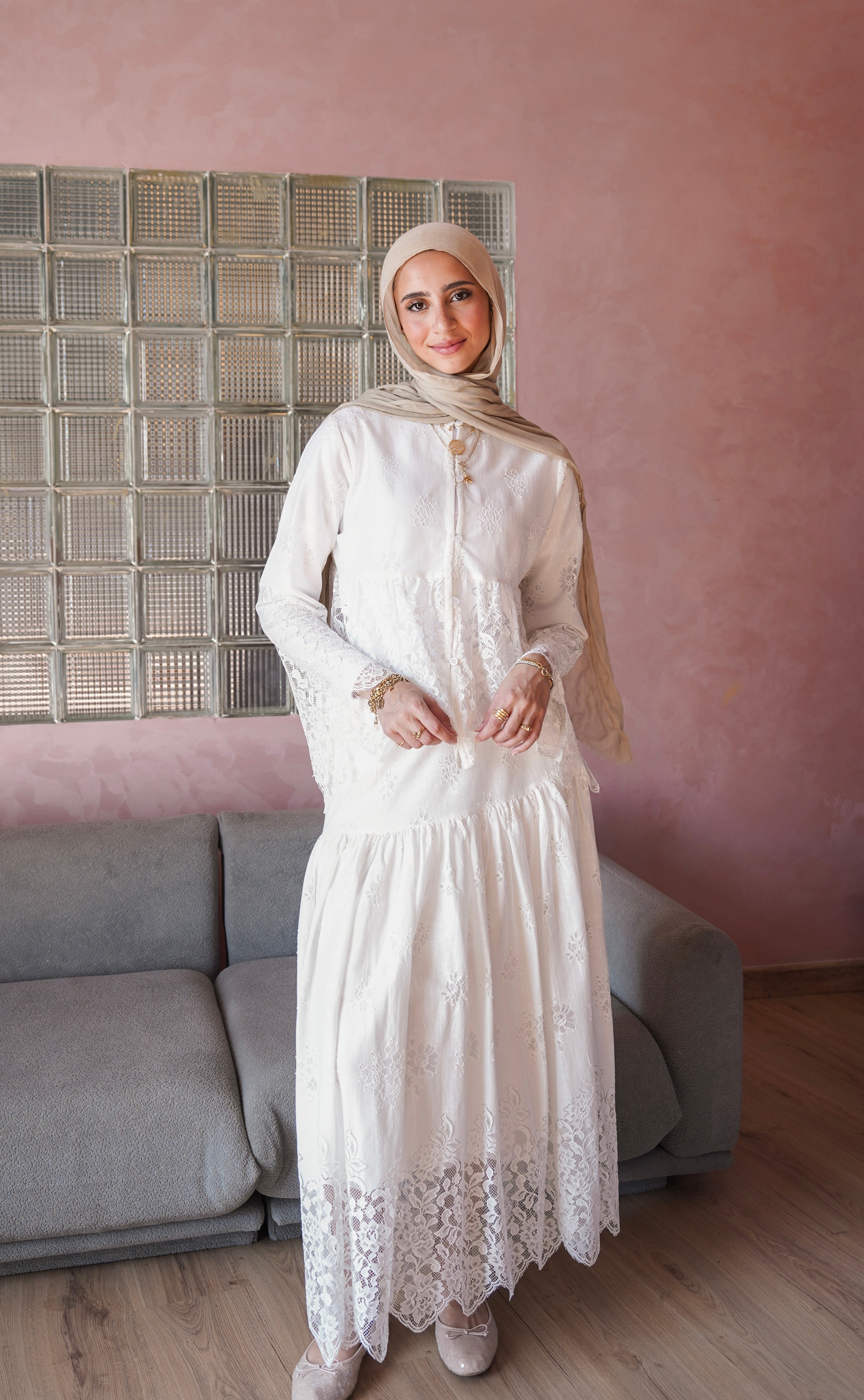 White Jacquard Skirt