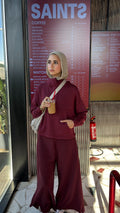 The Luxe Zip Hoodie in Burgundy
